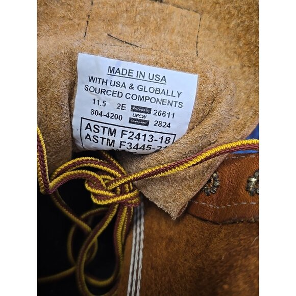 Thorogood Men's 804-4200 American Heritage 6" Safety Moc Toe Wedge Boot 11.5 EE - Picture 7 of 7